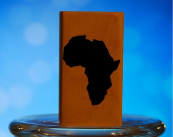 Africa Rubber Stamp Mounted Wood Block Art Stamp