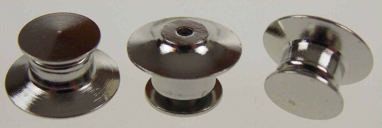 72 Locking Pin Backs Silver Self Locking Pin Keepers 6 Dozen