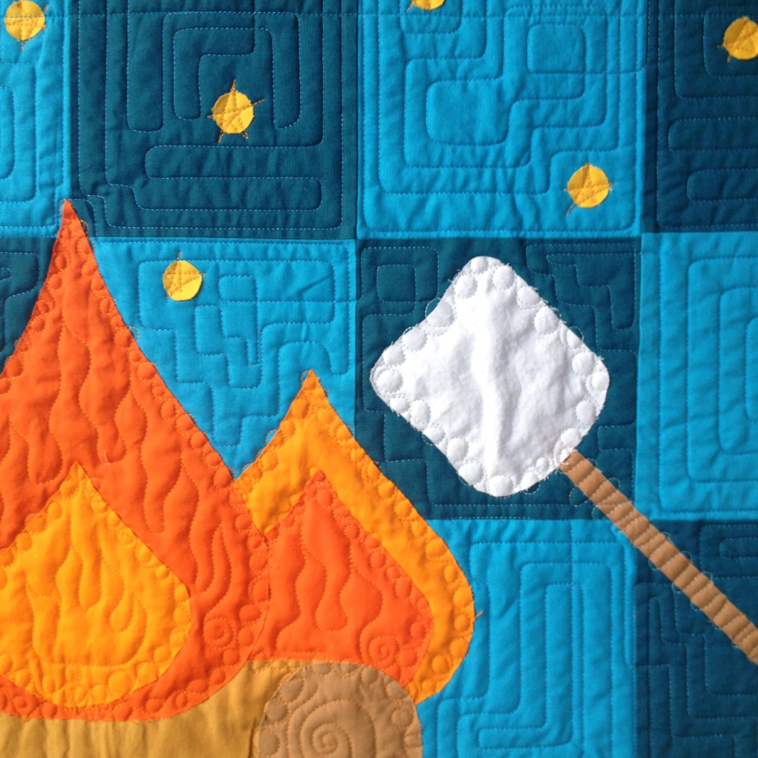 Campfire Quilt Pattern Coloring Sheet For Fabric Choices