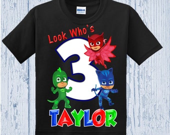 PJ Masks Birthday Shirt - PJ Masks Shirt - Other Colors Available