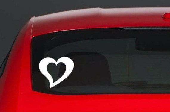 Twisted Heart Shape Die-Cut Decal Car Window by HotTopicDecals