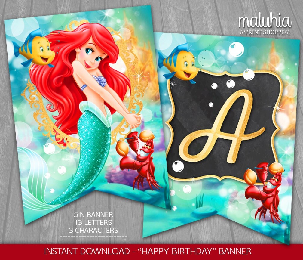 little-mermaid-birthday-banner-instant-download-disney
