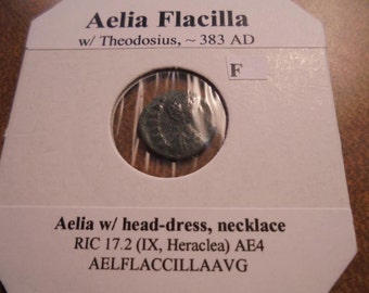 383 A.D. AELIA FLACILLA ANCIENT Coin (Fine)