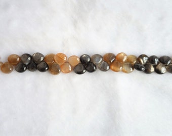 Multi Moonstone Smooth Hearts