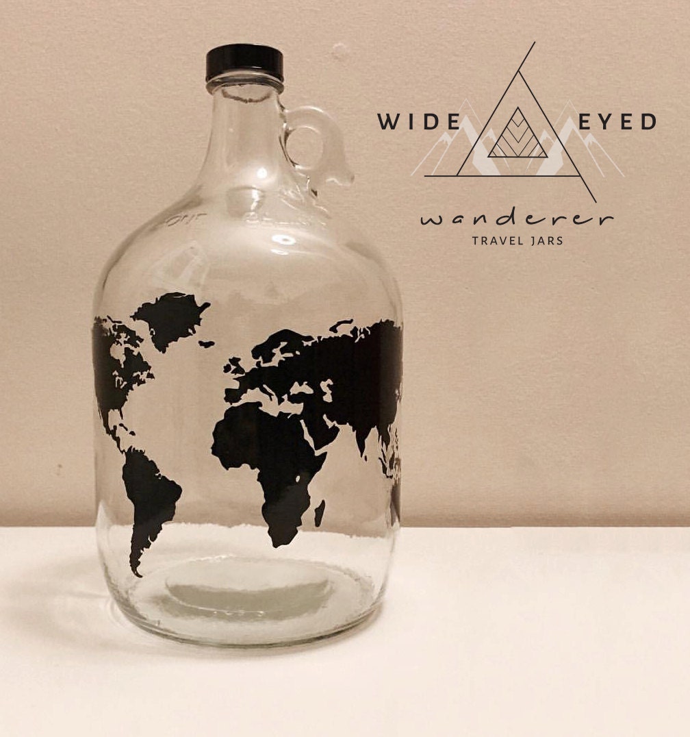 Travel Jar Money Jar Travel Explore Save Money Coin Jar World