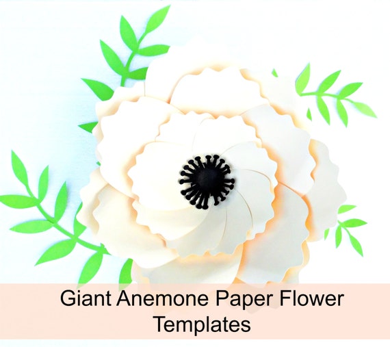 Giant Paper Anemone Flower Templates- Flower Template Patterns and Tutorials- Paper Flowers