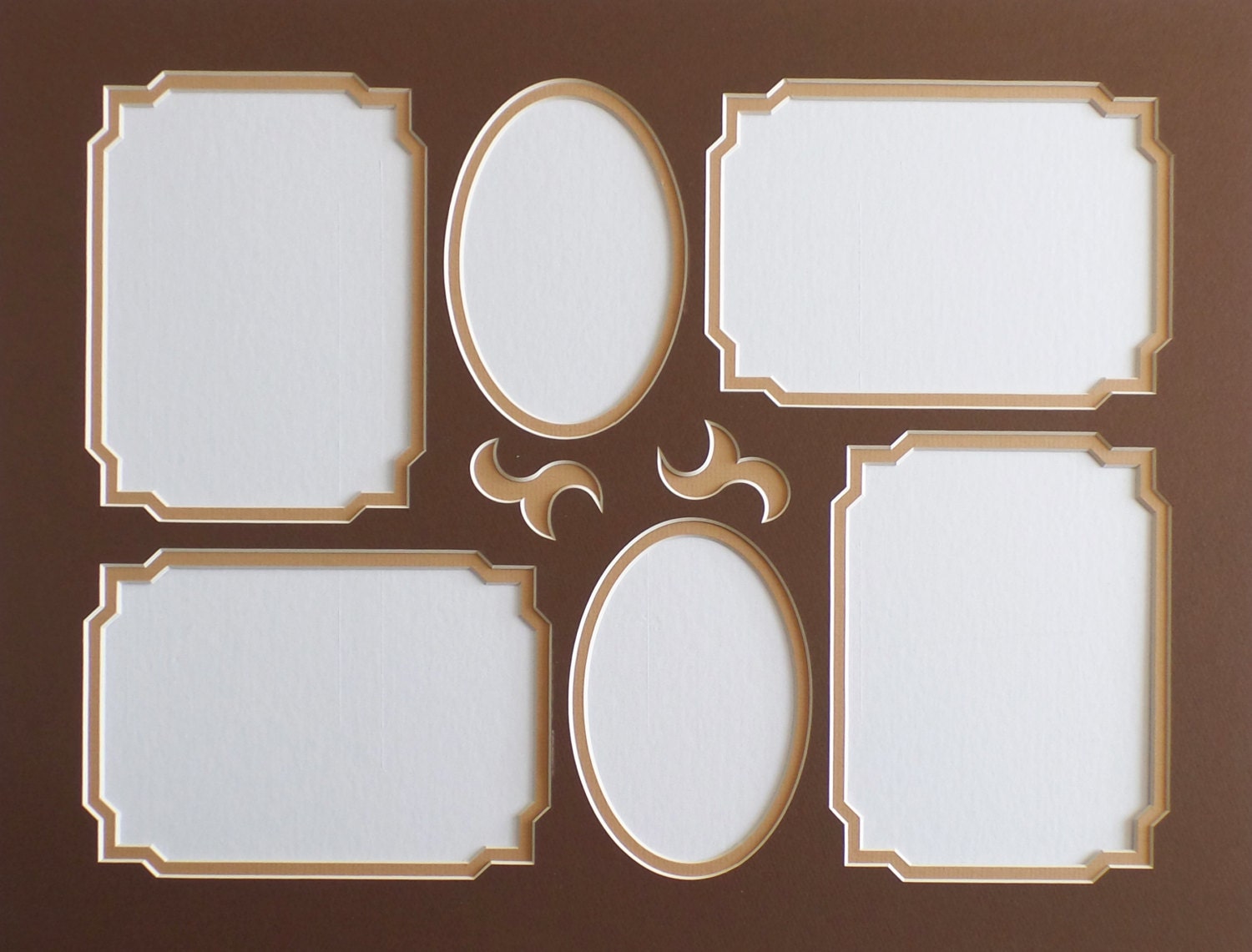 Customized Double Collage Picture Photo Frame Mat Mount