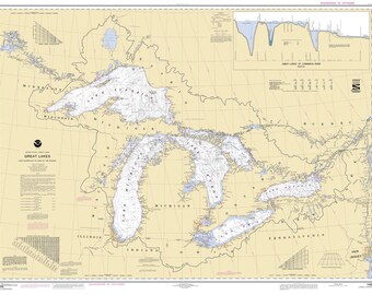 1903 Nautical Map of Lake Saint Clair by GenealogicalSurveyor