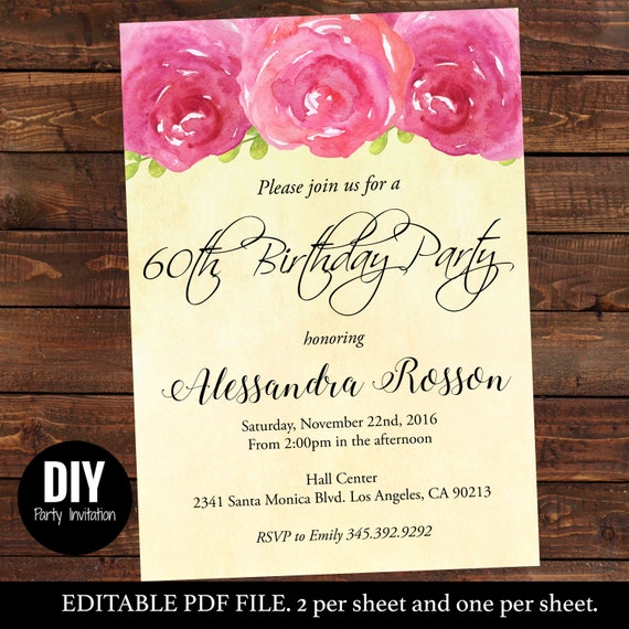 Editable 30Th Birthday Invitations 6