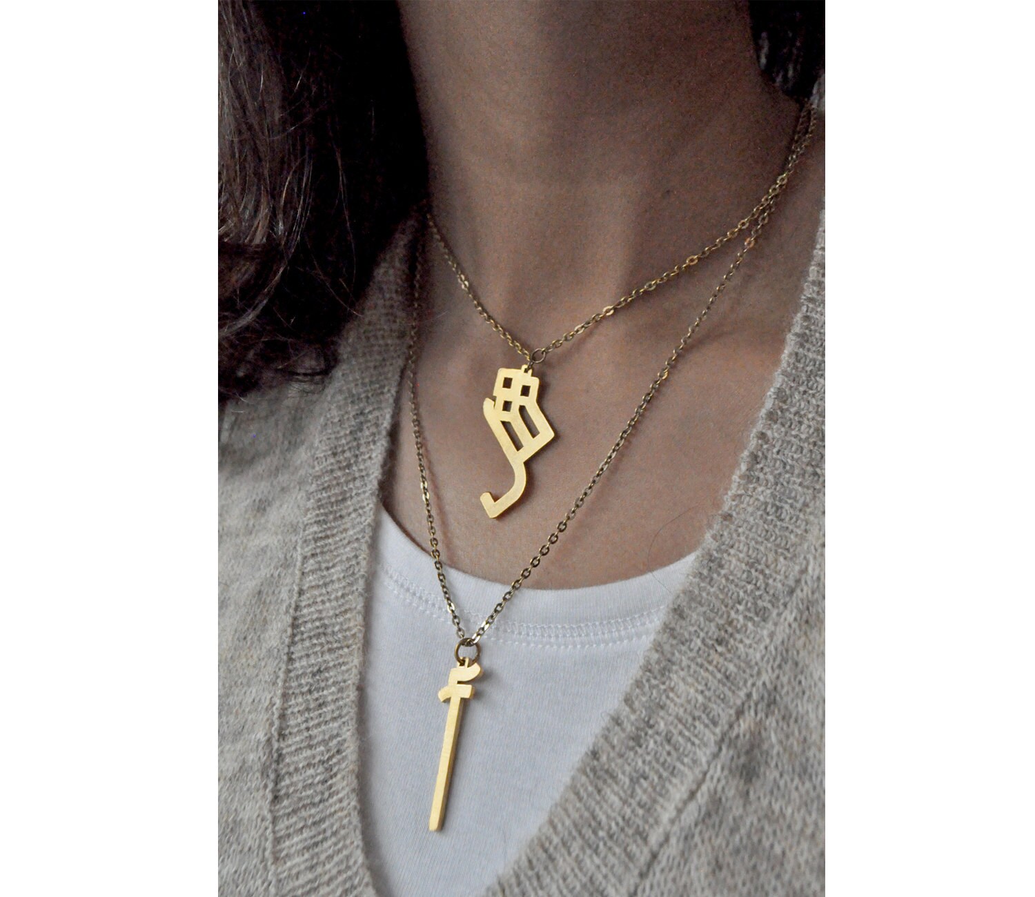 Arabic/Persian Alphabet Initial/Letter Necklace