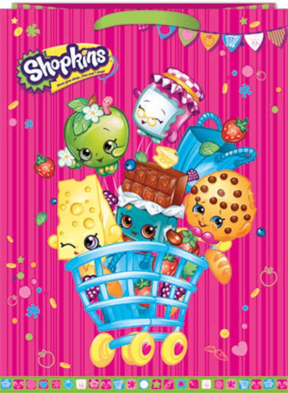 Shopkins Gift Bag with Matching Green Tissue Paper by Cver2Cver