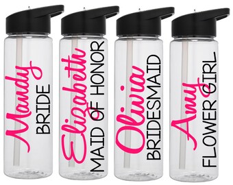 Bridesmaid Gift, Personalized Tumbler, Personalized Water Bottle, Personalized Gift, Personalized Bridesmaid Tumbler, Wedding Hashtag