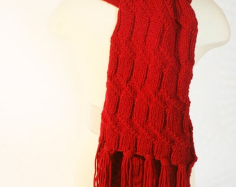 Cranberry Red Scarf