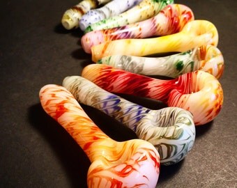 Multi Colored Raked on White