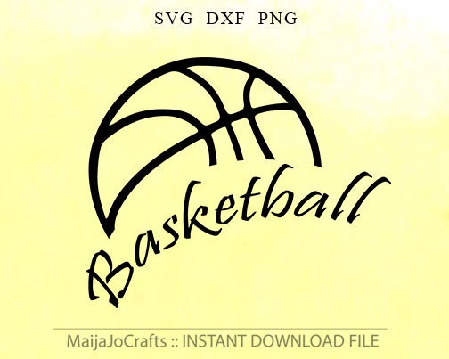 Download Basketball SVG cut file Silhouette Cricut Vector Graphic