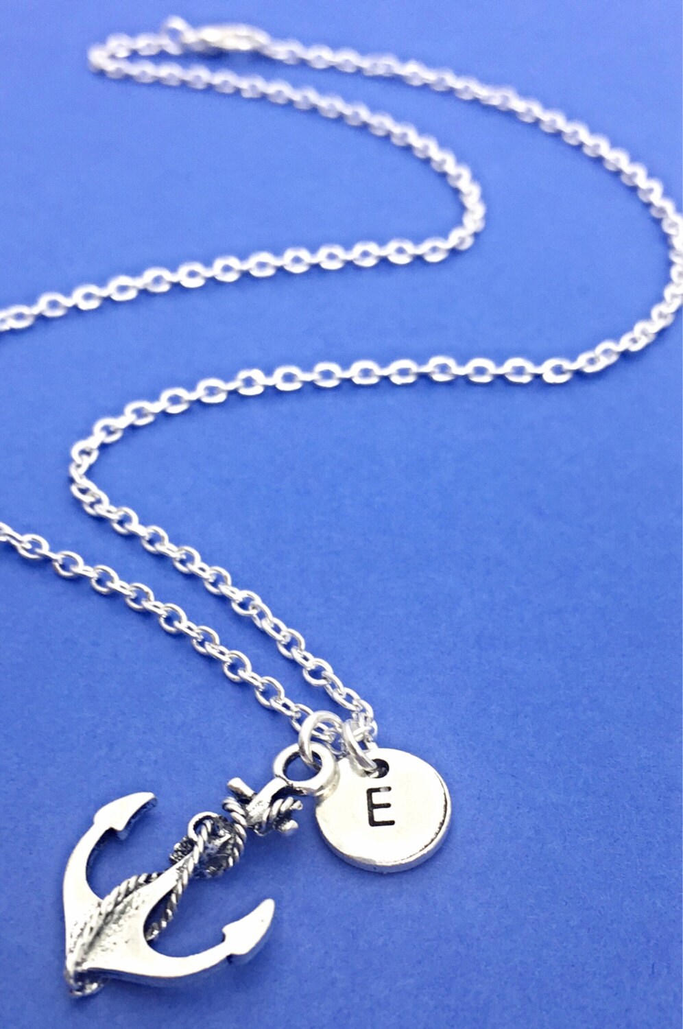 Anchor necklace personalized necklace Silver anchor jewelry
