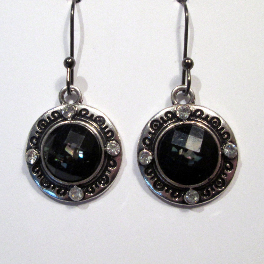 Gunmetal Earrings Handmade Jewelry Handmade Earrings