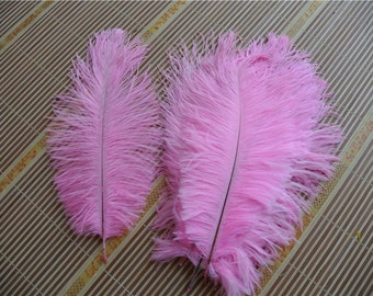 100 pcs black and red ostrich feather plume for by Annapartysupply