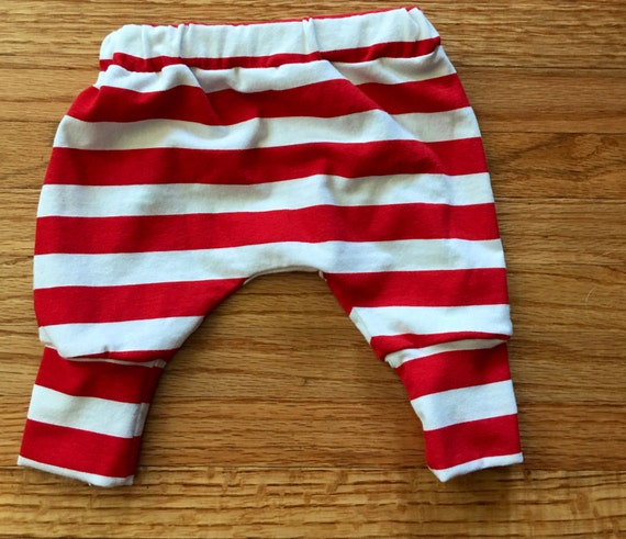 Items similar to Candy Cane Striped Pants/ Striped Harem Pants ...