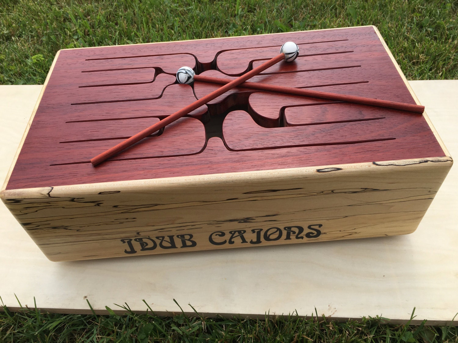 Hand crafted unique wood Tongue Drum xylophone hand percussion