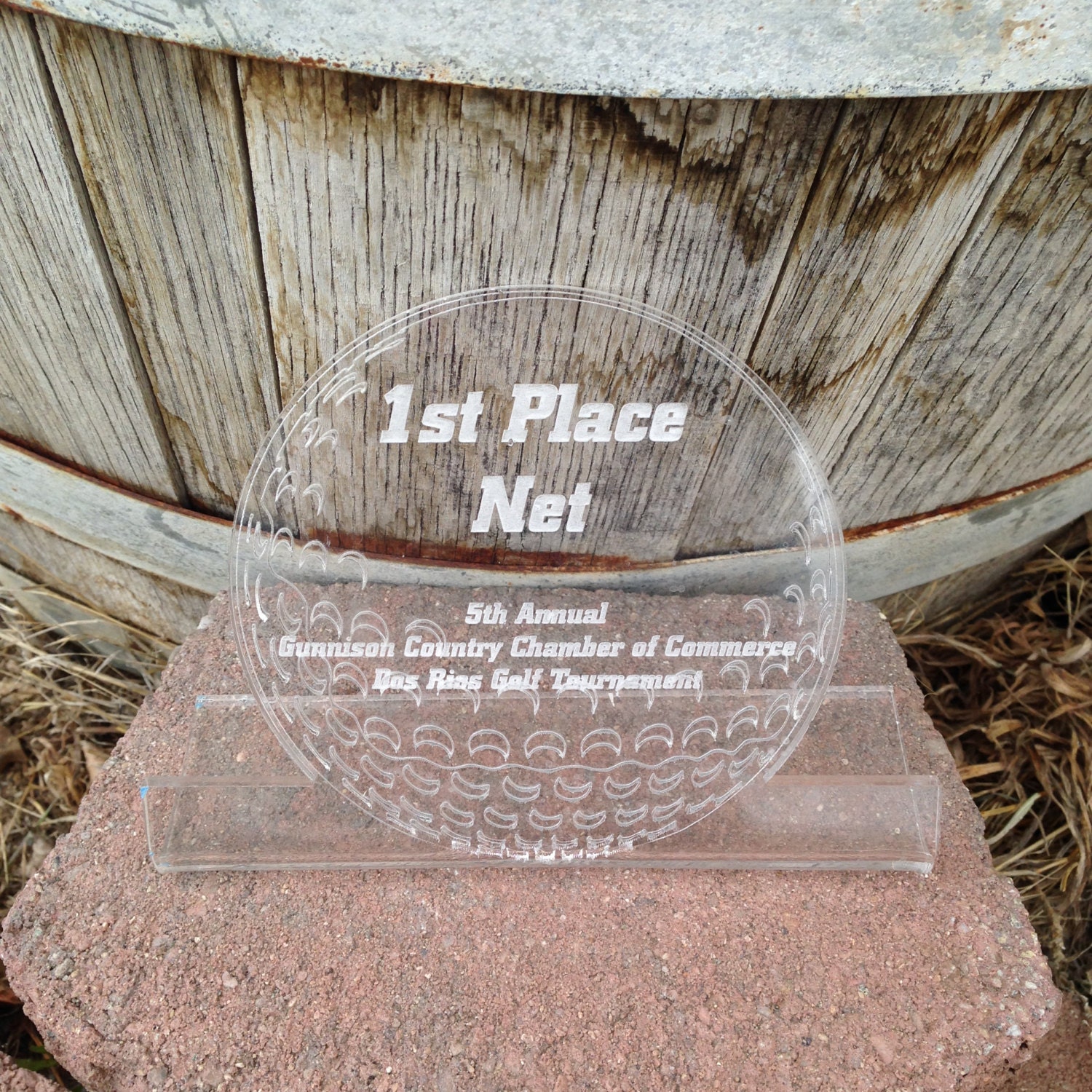 Custom Engraved Acrylic Golf Plaque Award Plaque