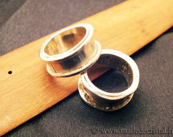 Tunnel Ear plugs / spacers / Spreads / Piercing - Silver Sterling handmade