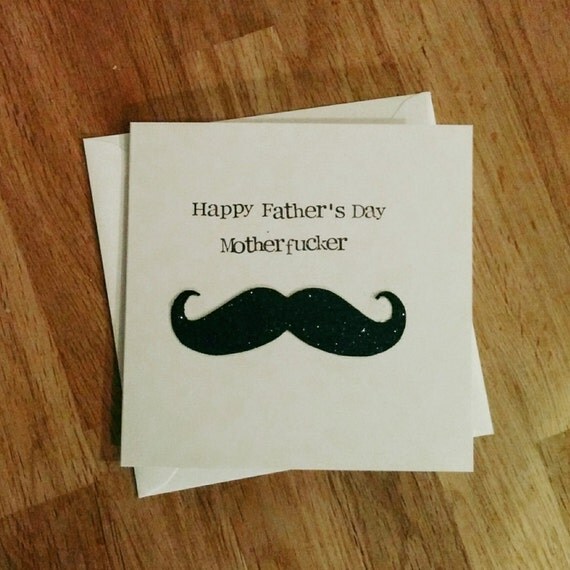 Handmade rude funny Father's Day card