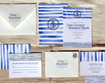 Nautical Wedding Invitation Suite Sample