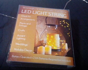 LED Mini Light String, Fairy Lights, Warm White Light String, Wine Bottle Lights, Accent Lighting, Battery Operated Light Set, Rice Lights