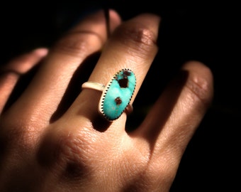 Indian Turquoise ring | Turquoise and Silver | Bague turquoise et argent