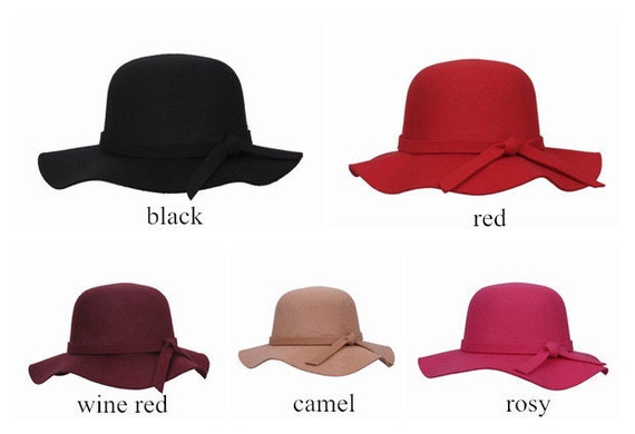 Little Girls Wide Brim Hat 5 Colors Available by hadyscloset