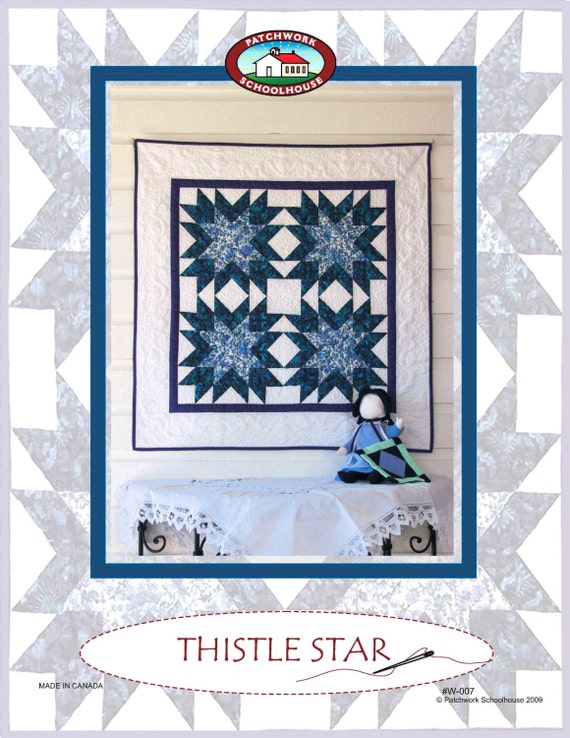 Free Quilt Pattern Thistle Star Wall Hanging Easy Quilt