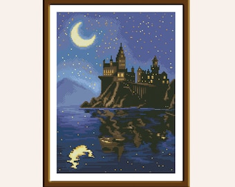 BUY 2 GET 1 FREE. Modern cross stitch pattern Hogwarts cross stitch pattern Harry Potter cross stitch patterns baby cross stitch pattern