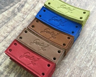 Leather Labels - Custom Leather Labels - Personalized Leather Labels - Handmade labels - Labels for Knitted Items - Labels for crochet items