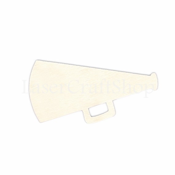 2 34 Cheer Megaphone Wooden Cutout Shape by
