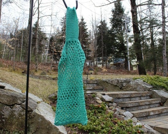 Crochet Mesh Bag, Farmer's Market Bag, Crochet String Bag, Crochet Net Bag, Cotton Blend Bag, Tall Mesh Bag, Crochet Produce Bag