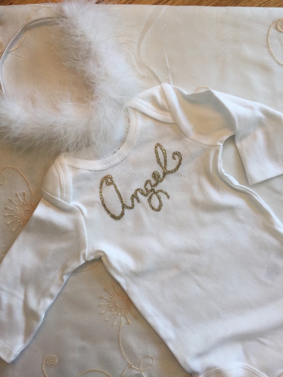 Items similar to Angel Wings Baby Onesie Set on Etsy
