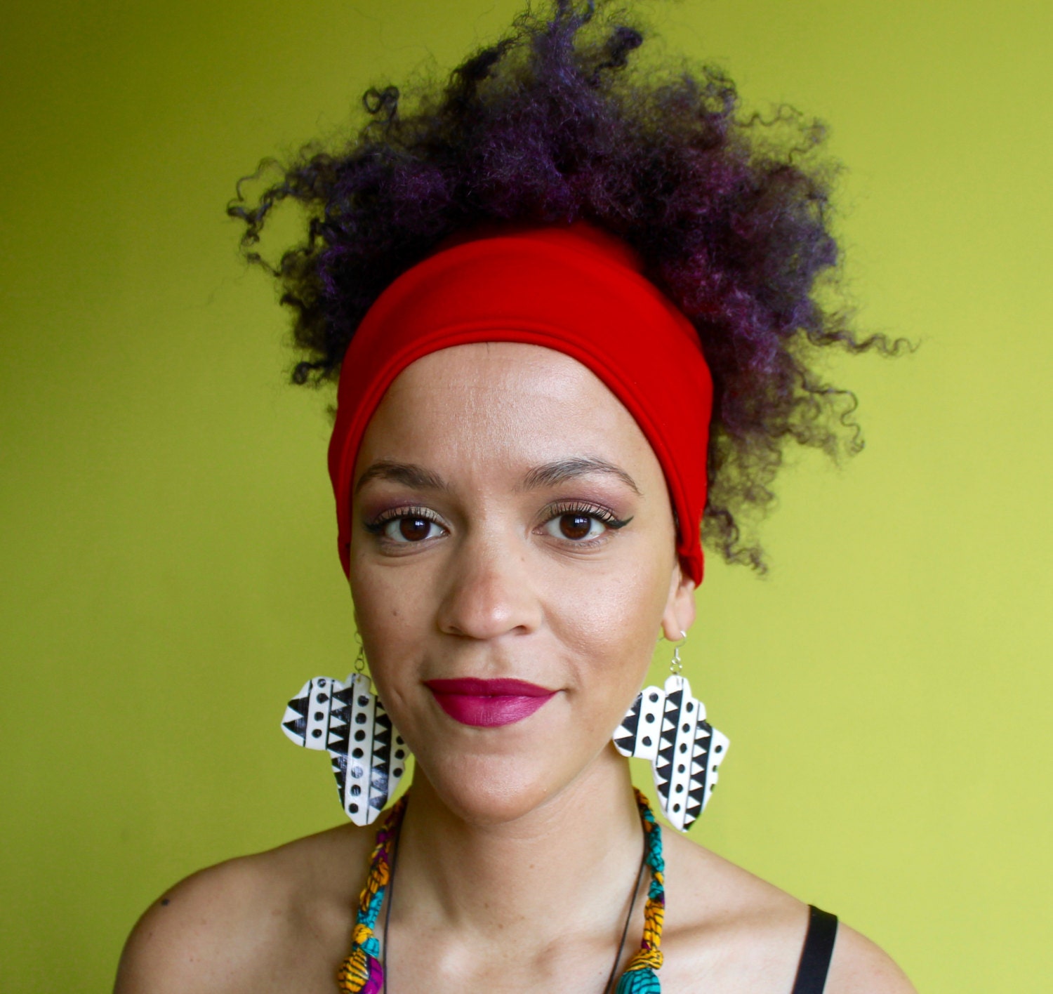 CUSTOM MADE Natural Hair Puff Headband Bandeau Afro Puff