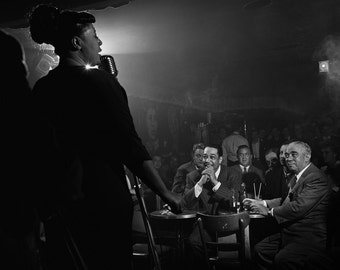 Ella Fitzgerald, Duke Ellington & Benny Goodman, NYC, 1948 - Vintage - Photo - Photography - Jazz - Club - Print - New York City - Art