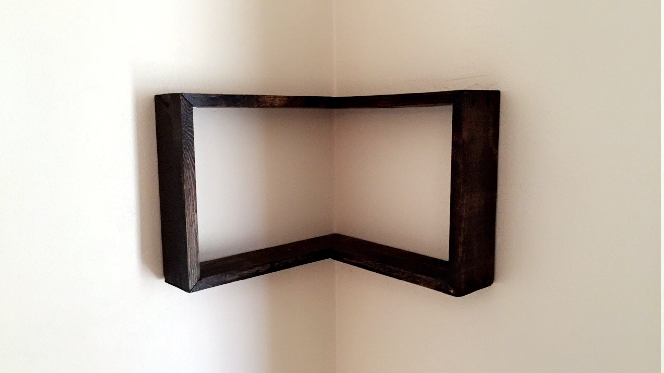 Wood Corner Shelf by MAVEWOODWORK on Etsy