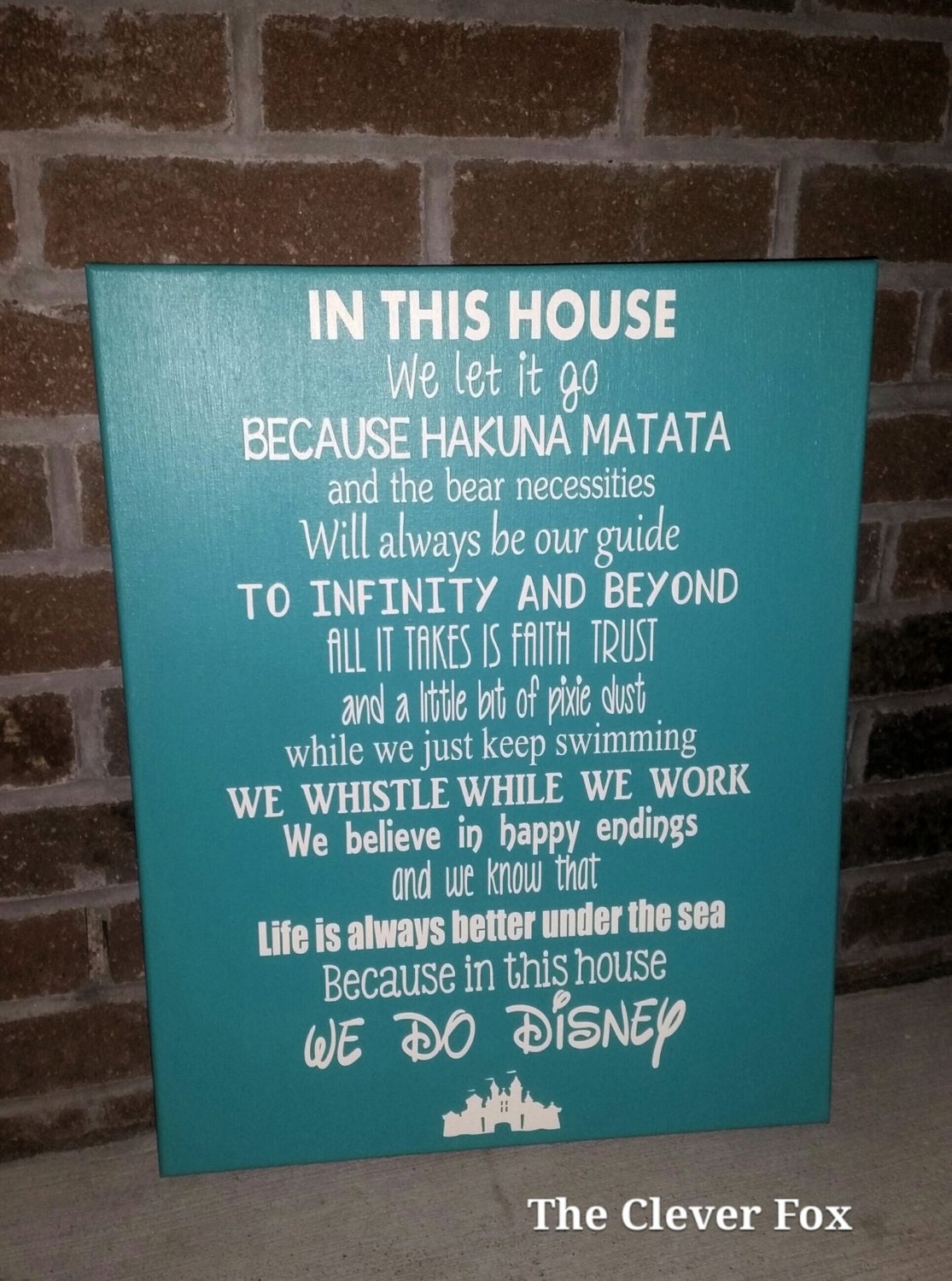 In this house Disney sign. by Theclvrfox on Etsy
