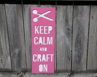Items similar to Keep Calm and Craft On, 11x14 Print-(Grass Green ...