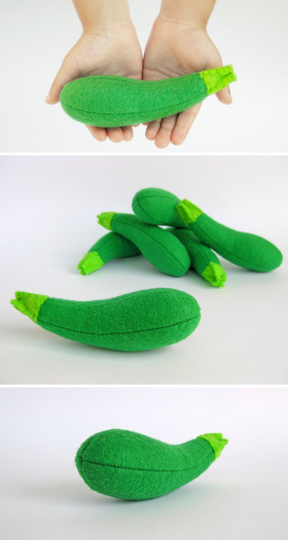 Gift toddler Zucchini Green Waldorf toys for baby shower gift