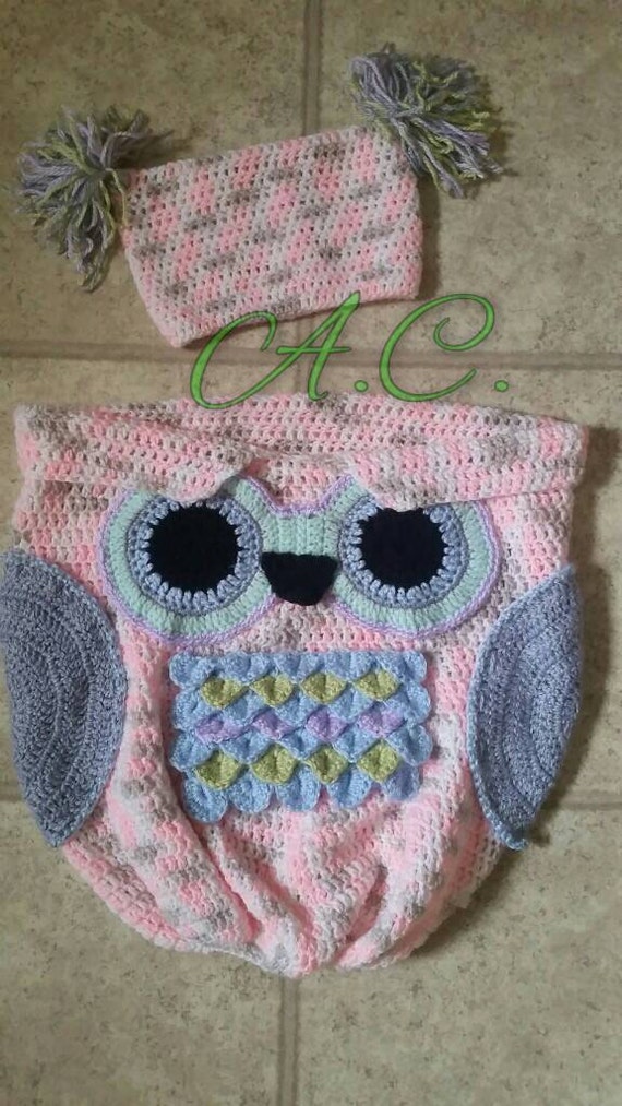 Crochet Owl Baby Cocoon by AmberMariesCloset on Etsy