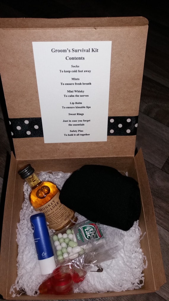 Groom's Survival Kit Groom's wedding day by Wishesandkissesxx