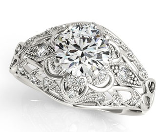 Edwardian Engagement Ring, Edwardian Vintage Engagement Ring, Vintage Engagement Ring, Vintage Diamond Engagement Ring