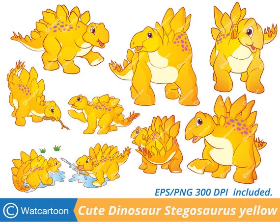 yellow stegosaurus