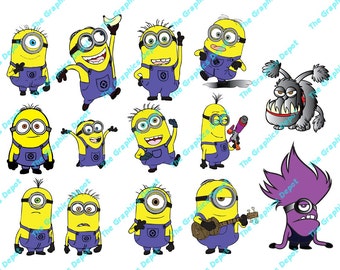 Minions SVG & PNG files - Despicable Me - Instant Download - Digital Cut Files - Cricut Explorer - Silhouette Cameo