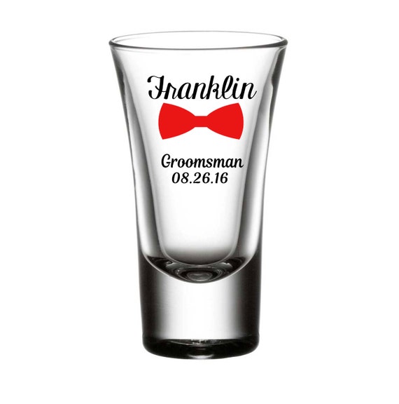 One Single 1 Vinyl Shot Glass Groomsman Gifts Best Man