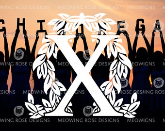 Chi Omega | vinyl decal for laptops, car windows, water bottles, just about anywhere!